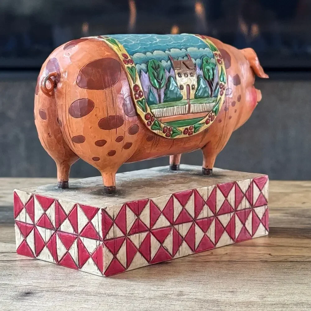 Jim Shore Heartwood Creek Country Heritage Pig Figurine 2003 Retired 117142